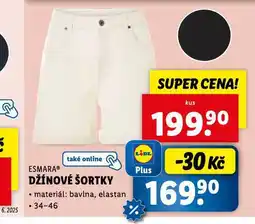 Lidl Džínové šortky nabídka