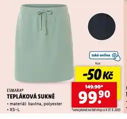 Lidl Tepláková sukně nabídka