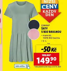 Lidl Šaty s bio bavlnou nabídka