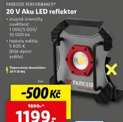 Lidl 20v aku led reflektor nabídka