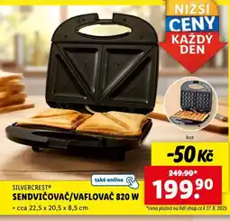 Lidl Sendvičovač / vaflovač 820 w nabídka