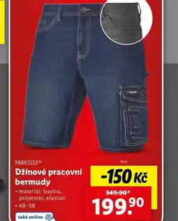 Lidl Džínové pracovní bermudy nabídka