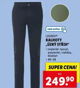Lidl Kalhoty úzký střih nabídka