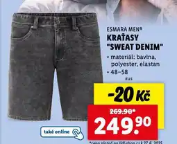 Lidl Kraťasy sweat denim nabídka