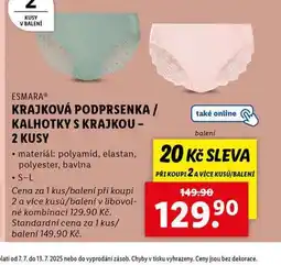 Lidl Kalhotky s krajkou nabídka