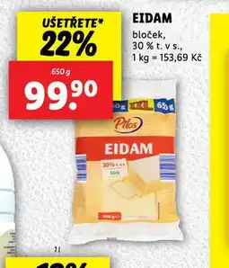 Lidl Eidam 30% nabídka