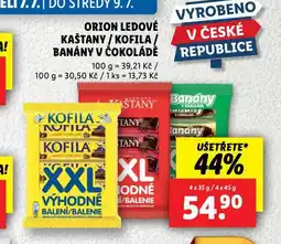 Lidl Orion banány v čokoládě nabídka
