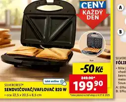 Lidl Sendvičovač / vaflovač 820 w nabídka