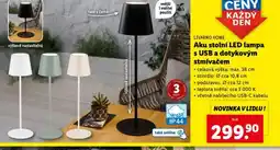 Lidl Aku stolní lampa nabídka
