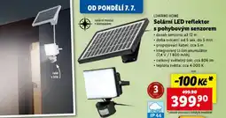 Lidl Solární led reflektor s pohybovým senzorem nabídka