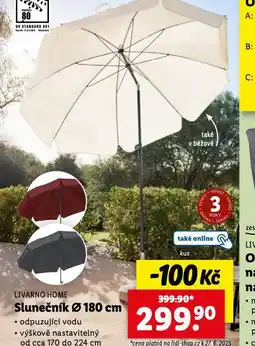 Lidl Slunečník nabídka