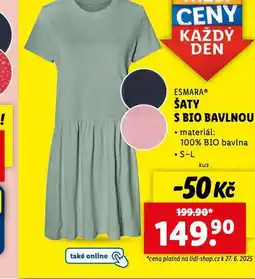 Lidl Šaty s bio bavlnou nabídka