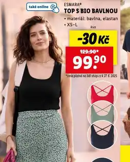 Lidl Top s bio bavlnou nabídka