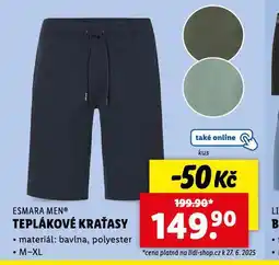 Lidl Teplákové kraťasy nabídka