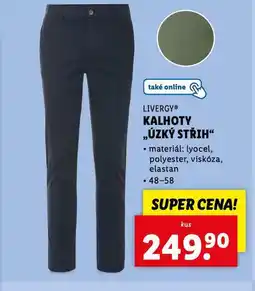 Lidl Kalhoty úzký střih nabídka