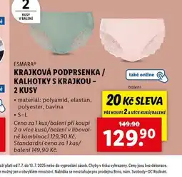 Lidl Kalhotky s krajkou nabídka