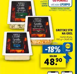 Lidl Gretiki sýr na gril nabídka