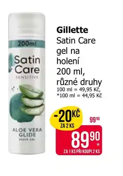 Teta Gillette Satin Care nabídka