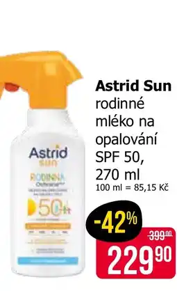 Teta Astrid Sun rodinné mléko na opalování nabídka