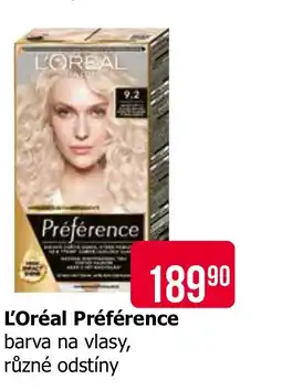Teta L'Oréal Préférence barva na vlasy, různé odstíny nabídka