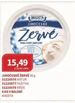 Kubík potraviny MADETA Jihočeské žervé nabídka