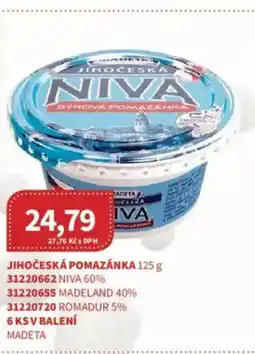 Kubík potraviny MADETA Jihočeská pomazánka nabídka
