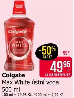 Teta Colgate Max White ústní voda nabídka