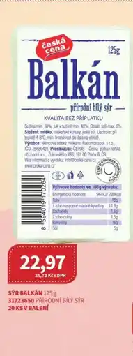 Kubík potraviny Sýr Balkán nabídka