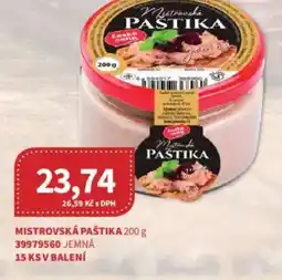 Kubík potraviny Mistrovská paštika nabídka