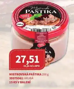 Kubík potraviny Mistrovská paštika nabídka
