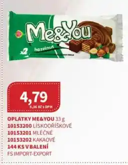 Kubík potraviny Oplatky Me&You nabídka