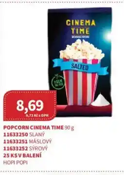 Kubík potraviny Popcorn Cinema time nabídka