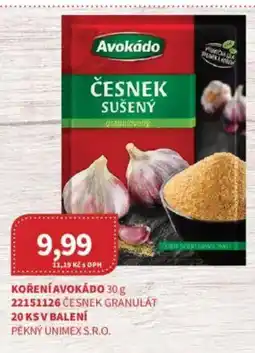Kubík potraviny Koření avokádo nabídka