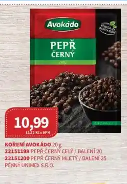 Kubík potraviny Koření avokádo nabídka
