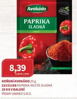 Kubík potraviny Koření avokádo nabídka