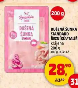 Penny Market DUŠENÁ ŠUNKA STANDARD ŘEZNÍKŮV TALÍŘ krájená, 200 g nabídka