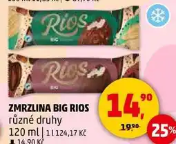 Penny Market ZMRZLINA BIG RIOS různé druhy, 120 ml nabídka