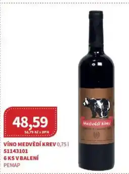 Kubík potraviny Víno medvědí krev nabídka