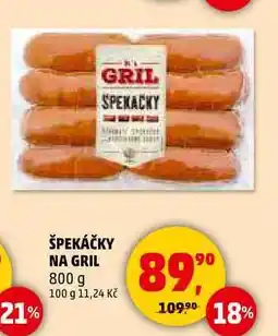 Penny Market ŠPEKÁČKY NA GRIL, 800 g nabídka