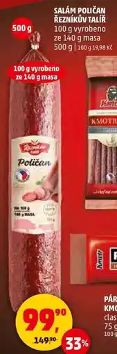 Penny Market SALÁM POLIČAN ŘEZNÍKŮV TALÍŘ, 500 g nabídka