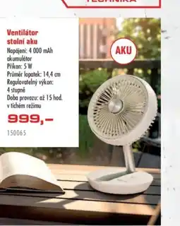 Uni Hobby Ventilátor stolní aku nabídka