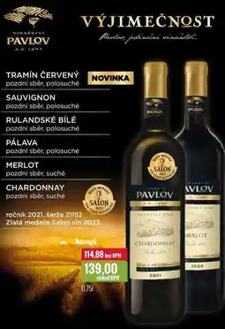 Ratio VINAŘSTVÍ PAVLOV 0,75l nabídka
