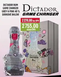 Ratio DICTADOR RUM GAME CHANGER GREY & PINK 40% DÁRKOVÉ BALENÍ 0,7l nabídka