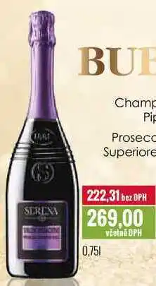 Ratio Prosecco Valdobbiadene Superiore DOCG brut Serena 0,75l nabídka