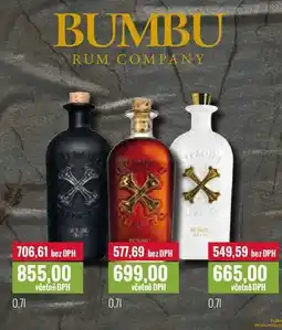 Ratio BUMBU RUM COMPANY 0,7l nabídka