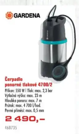 Uni Hobby GARDENA Čerpadlo ponorné tlakové 4700/2 nabídka