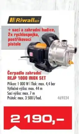 Uni Hobby Čerpadlo zahradní REJP 1000 INOX SET nabídka
