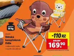 Lidl Dětská kempiková židle nabídka