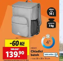 Lidl Chladicí batoh nabídka