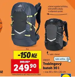 Lidl Trekingový batoh 30 l nabídka